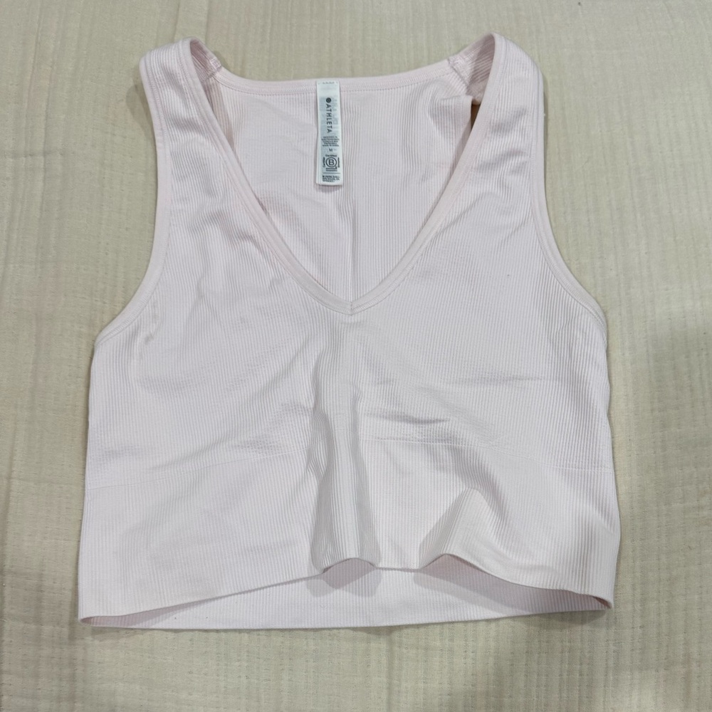 Athleta Baby Pink Halter Sports Bra